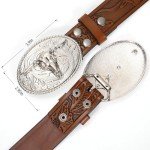 Stylish Tooled Leather Western Belt for All