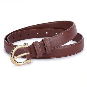 Stylish Women's Belts with Gold Buckle