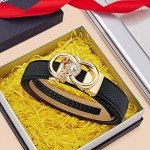 VANNANBA Women’s Holeless Leather Ratchet Belt