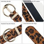 Leopard Print Leather Belts for Women, 27-35