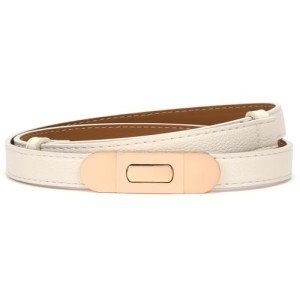 Stylish Women’s Leather Belt with Gold Buckle