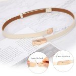 Stylish Women’s Leather Belt with Gold Buckle