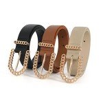 Vintage Women's Chain Belt with Gold Buckle