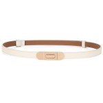 Stylish Women’s Leather Belt with Gold Buckle