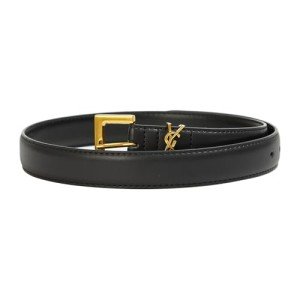 Stylish Women's 2.8cm Wide Leather Belt with Gold Buckle