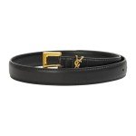 Stylish Women's 2.8cm Wide Leather Belt with Gold Buckle