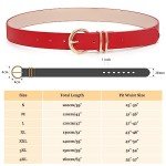 Stylish Women's Leather Belt with Gold Buckle