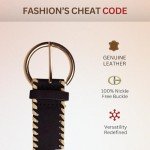 Stylish Leather Belts for Women in Black & Brown