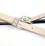 Anthoni Crown Women's Leather Belt - Black 2cm