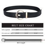 Women's Designer Black Waist Belt for Sizes 35-43