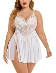 Avidlove Plus Size Lace Babydoll Sleepwear Nightie