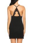 Avidlove Women's Black V-Neck Long Nightdress