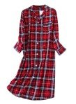 Cozy Flannel Nightgown in Red Plaid, XL