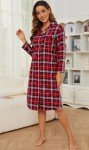 Cozy Flannel Nightgown in Red Plaid, XL
