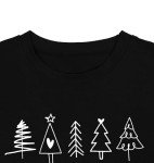 MEESHEEP Christmas T Shirt for Women Merry and Bright T Shirt Cute Xmas Tree Graphic Tees Tops T-Shirt