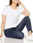 Amazon Essentials Women's 2-Pack Classic-Fit Short-Sleeve Crewneck T-Shirt, White, Medium