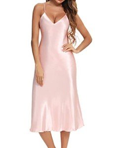 Silk Satin Nightgown for Women - Spaghetti Strap