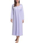 Warm Cotton Victorian Long Sleep Gown for Women