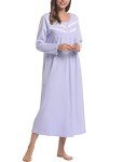 Warm Cotton Victorian Long Sleep Gown for Women