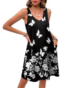 Ekouaer Women's Soft Tank Nightgown Sleepwear