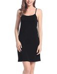 Bamboo Soft Sleeveless Nightgown for Women - Black