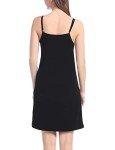 Bamboo Soft Sleeveless Nightgown for Women - Black