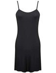 Bamboo Soft Sleeveless Nightgown for Women - Black