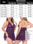 Avidlove Plus Size Purple Lace Sleepwear Nightie