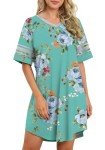 Comfy V-Neck Floral Sleep Shirt for Women