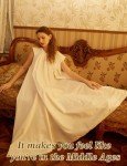 Victorian Cotton Nightgown for Women - Ivory