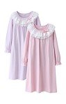 Girls' Christmas Cotton Sleepwear Nightgown 2-Pack