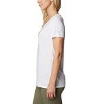 Columbia Womens Daisy Days Short Sleeve Graphic Tee T Shirt, White/Find Your Wild Graphic, X-Small US