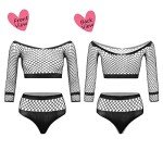 MissAvid Fishnet Lace Lingerie Set for Women