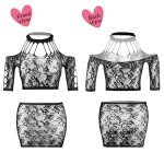 MissAvid Fishnet Lace Lingerie Set for Women