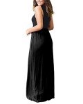 Summer Sleeveless Maxi Dress with Pockets - Black