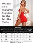 Avidlove Lace Babydoll Sleepwear in Red, XL