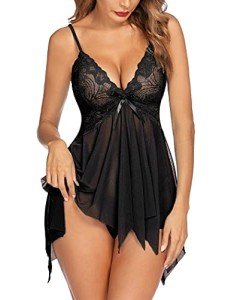 Avidlove Lace V Neck Babydoll Nightwear for Women