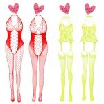 Sexy Fishnet Lingerie Bodysuit and Stockings Set