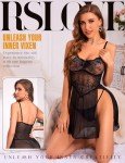 RSLOVE Women's Lace Babydoll Nightgown - Black XL