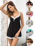 Avidlove Women's Lace Nightgown V-Neck Babydoll Dress