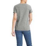 Levi's Women's Perfect Tee-Shirt, Core Housemark Smokestack Heather, Medium