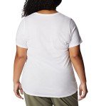 Columbia Womens Daisy Days Short Sleeve Graphic Tee T Shirt, White/Find Your Wild Graphic, X-Small US