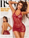 RSLOVE Women's Lace Babydoll Dress - Wine Red