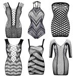 Sexy Fishnet Lace Bodysuit and Babydoll Set