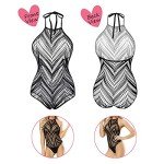 Sexy Fishnet Lace Bodysuit and Babydoll Set