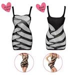 Sexy Fishnet Lace Bodysuit and Babydoll Set