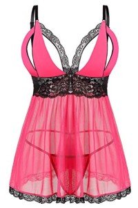 Donnalla Plus Size Lace Babydoll Sleepwear Set