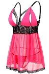 Donnalla Plus Size Lace Babydoll Sleepwear Set