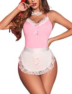 Avidlove Women's Sexy Maid Costume Lingerie Set