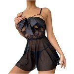Lace Babydoll Lingerie Set with Matching Panty